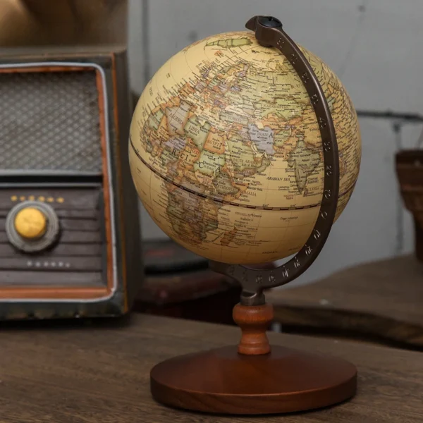 Retro Wooden Globe