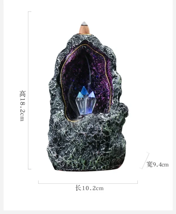 Crystal Cave Incense Burner with LED - Image 6