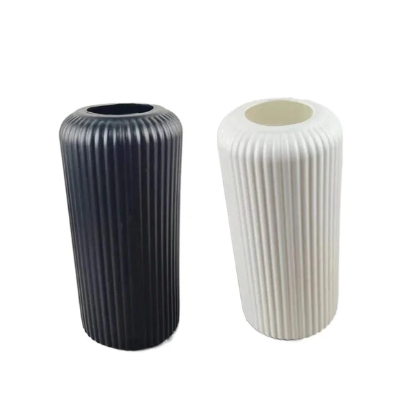 Striped Ceramic Flower Vase - Image 5